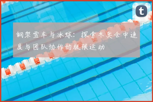 钢架雪车与冰球：探索冬奥会中速度与团队协作的极限运动